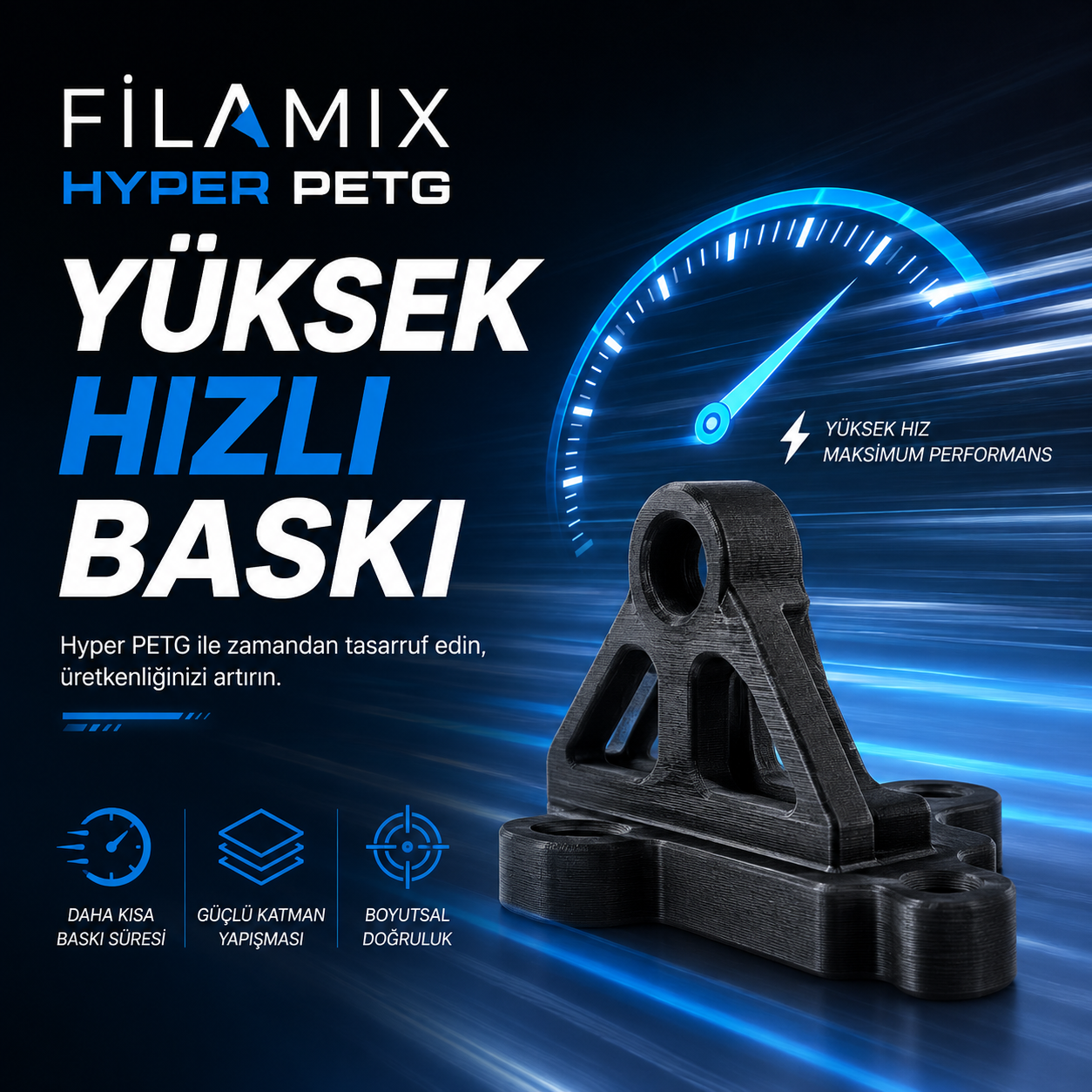 Filamix Hyper Petg Turuncu Filament 1.75mm 1kg
